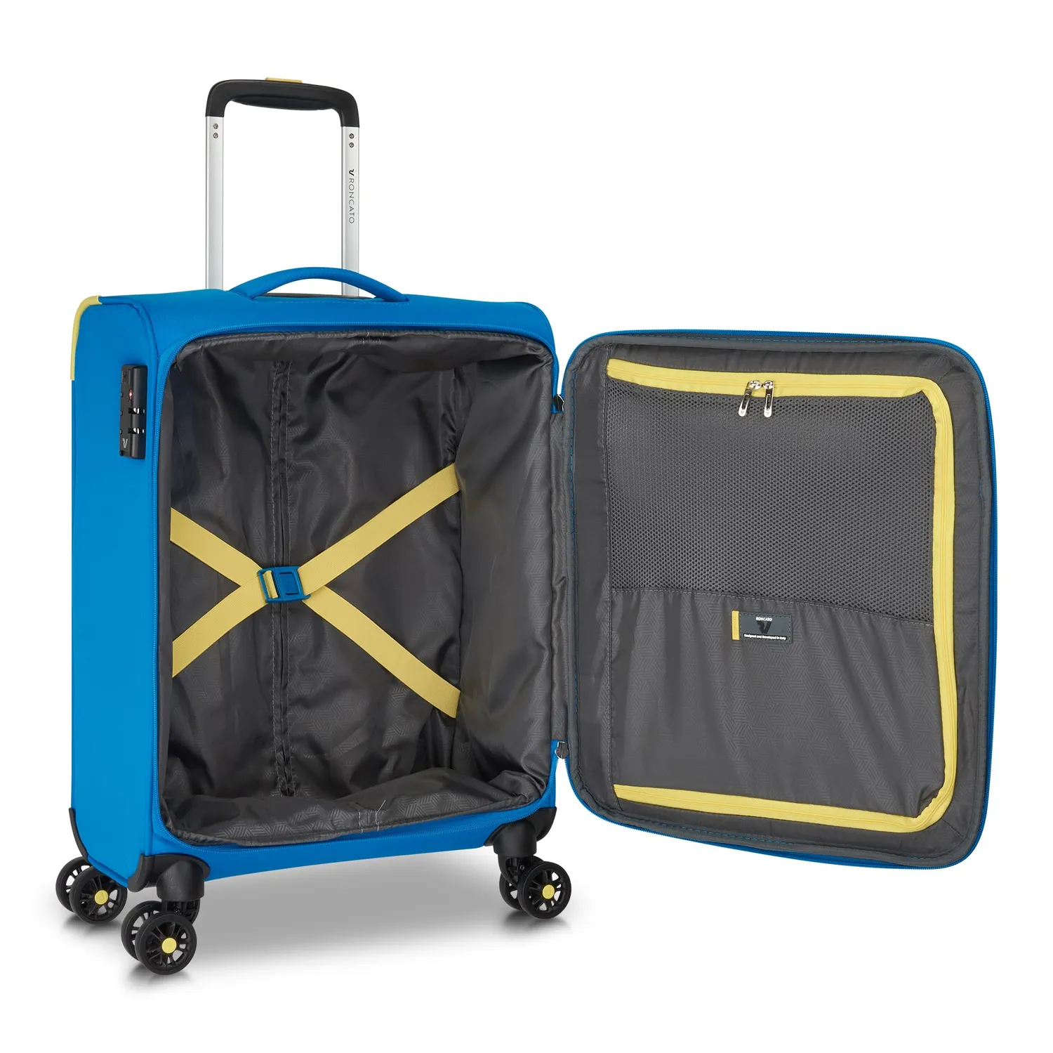 Roncato Lite Soft Trolley Cabina 55x40x20 Blu Cobalto 42 L