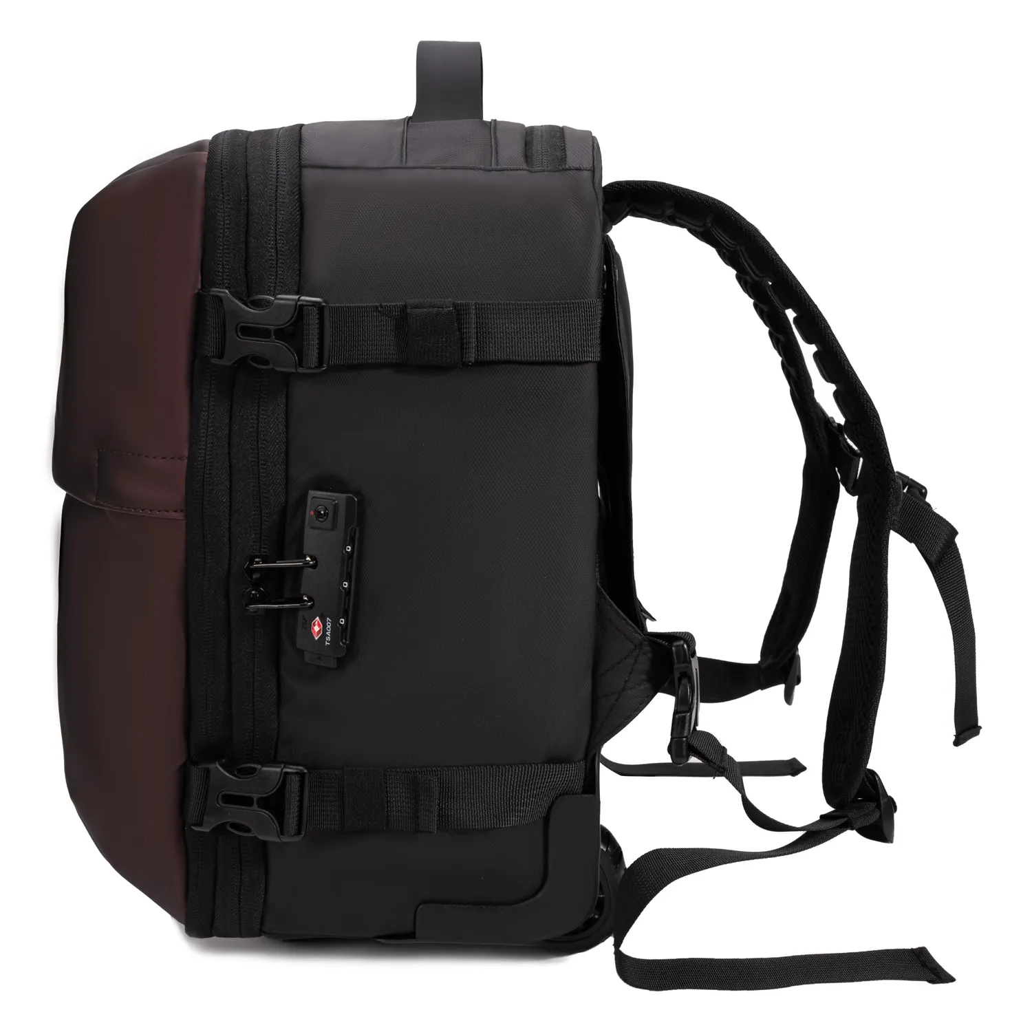 CELIMS AirPlus Trolley Zaino Sottosedile 40x30x20 con Ruote Bordeaux