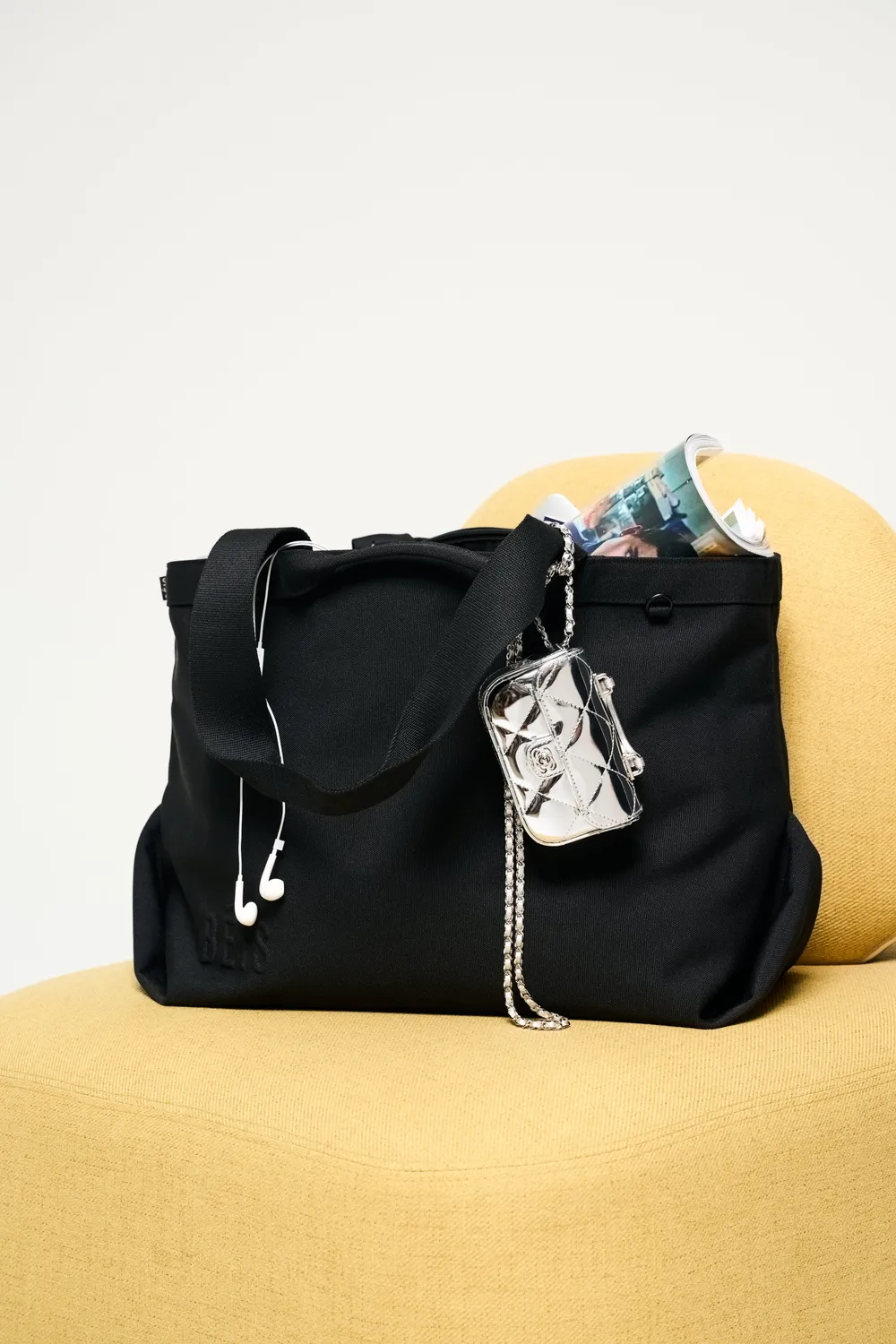 Beis Travel Tote borsa viaggio Black porta PC
