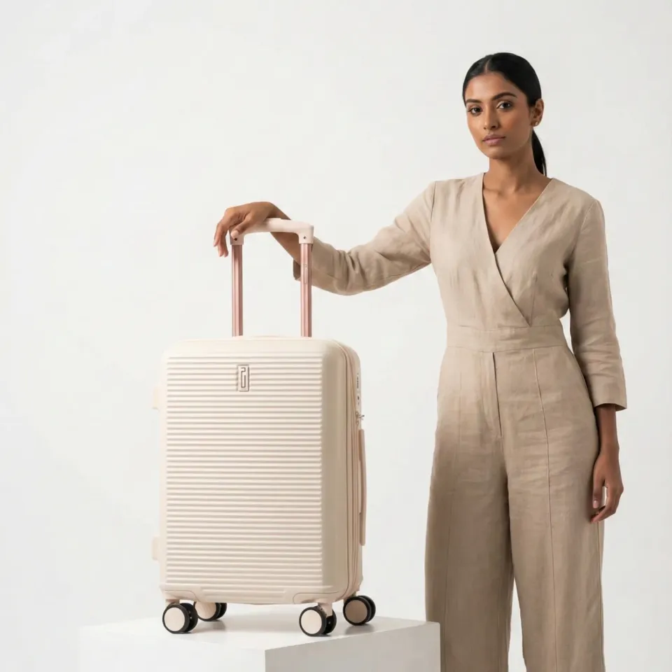 CELIMS Linea Weekend valigia cabina 55 cm beige rigida