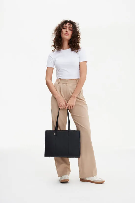 Beis Work Tote borsa lavoro nero scomparti