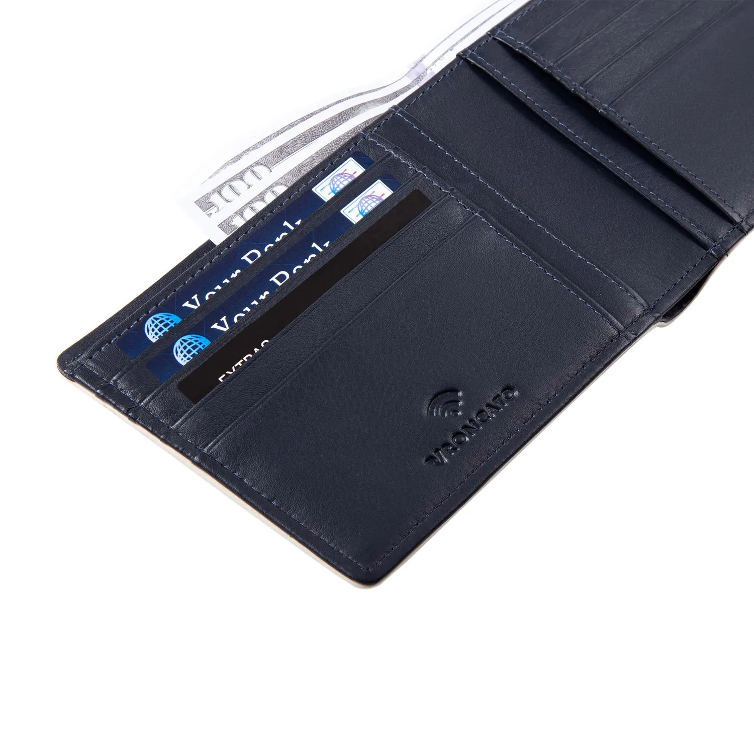 Roncato Madrid portafoglio uomo Nero/Blu RFID