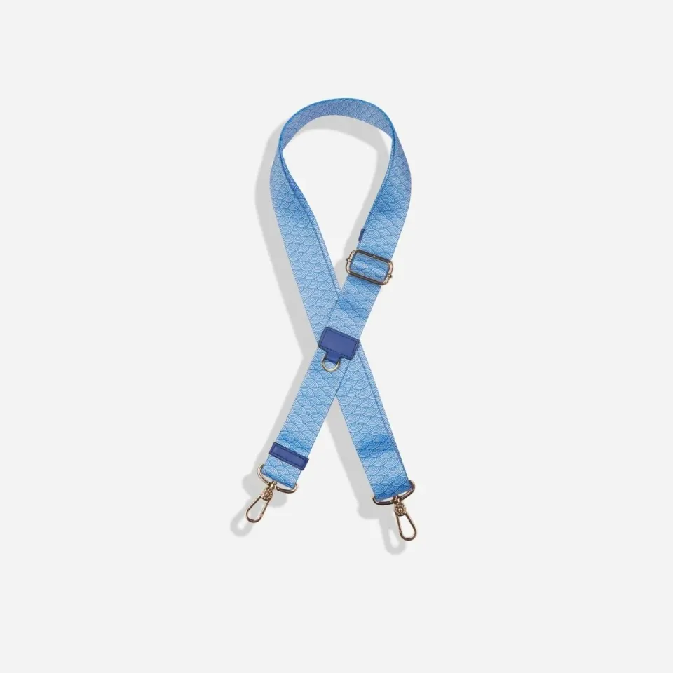 Jekyll & Hide Geneva Ocean tracolla pelle blu regolabile