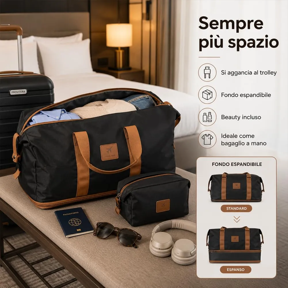 Provitera Family Set 6 Valigie Rigide Nere in ABS