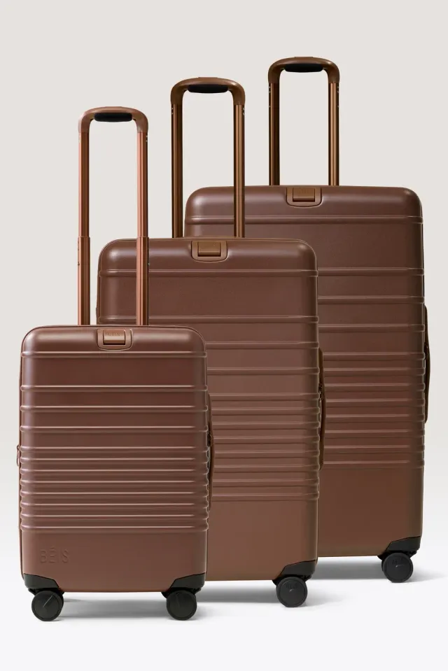 Beis 3 Piece Luggage Set valigie 3 pezzi maple rigide
