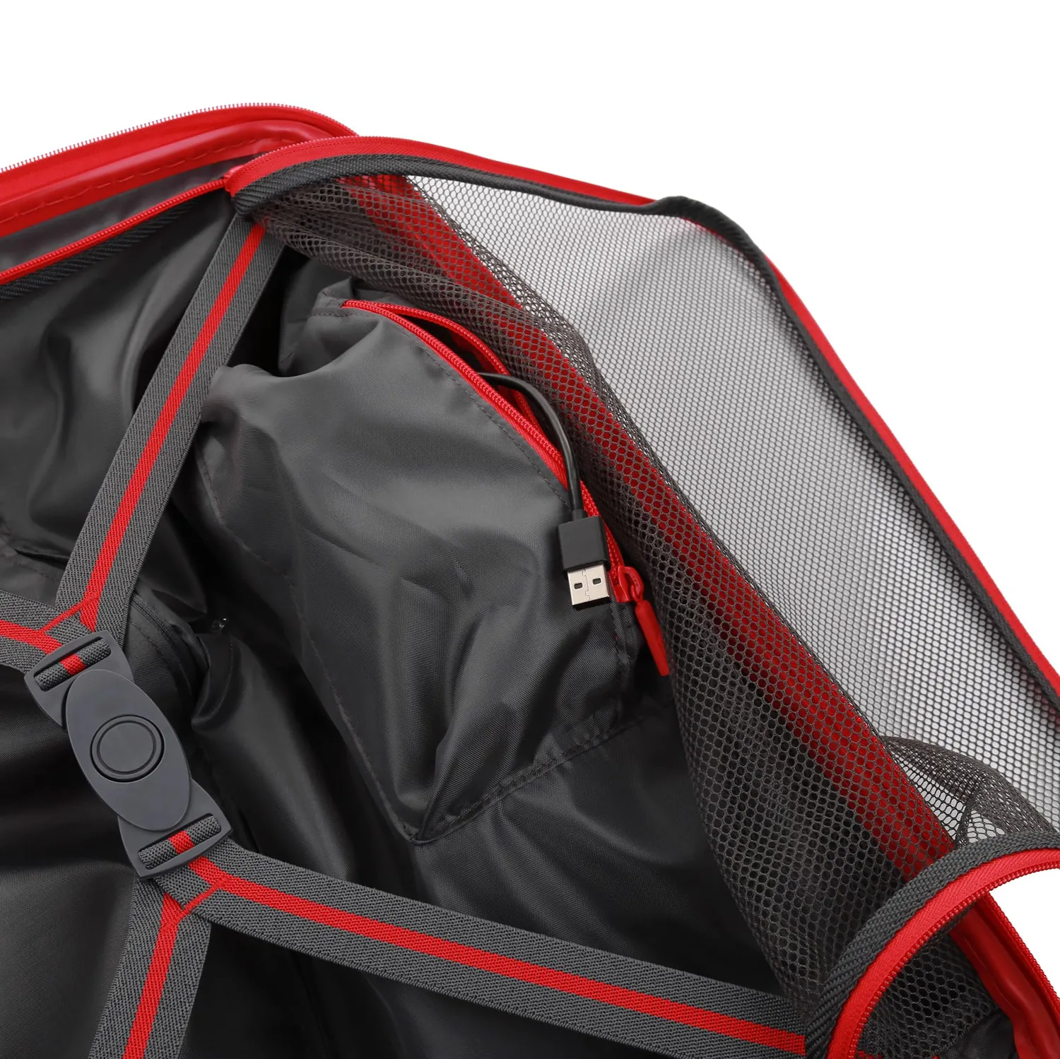 Roncato Skyline Set 3 Trolley 4 Ruote Espandibili Rosso Cabina