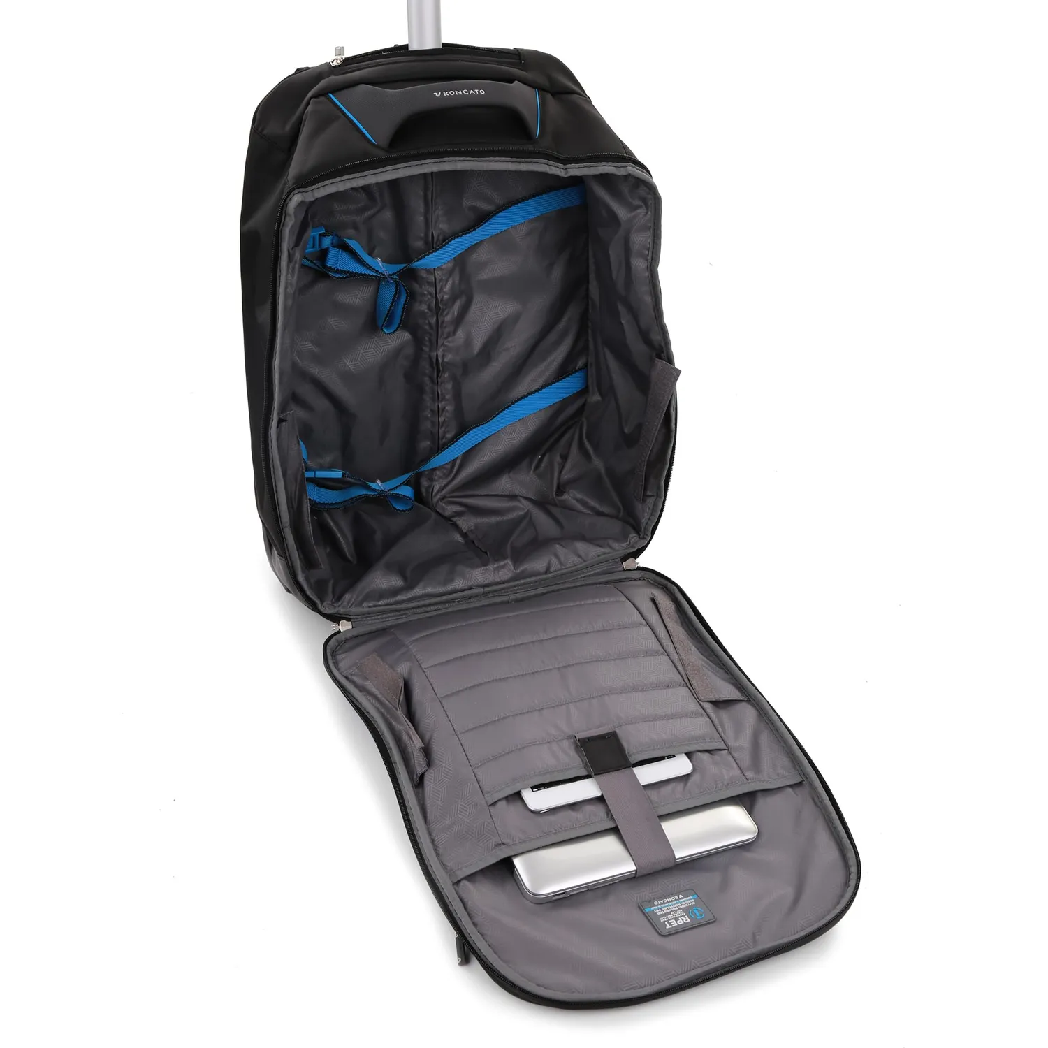 Roncato Crosslite zaino trolley 55x40x20 nero 42 L