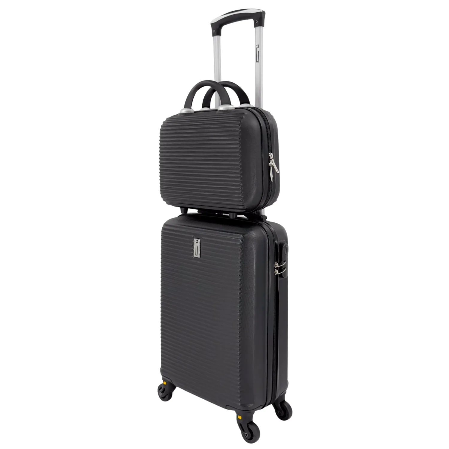 CELIMS XS Valigia Cabina 45 cm + Beauty Case Nero ABS