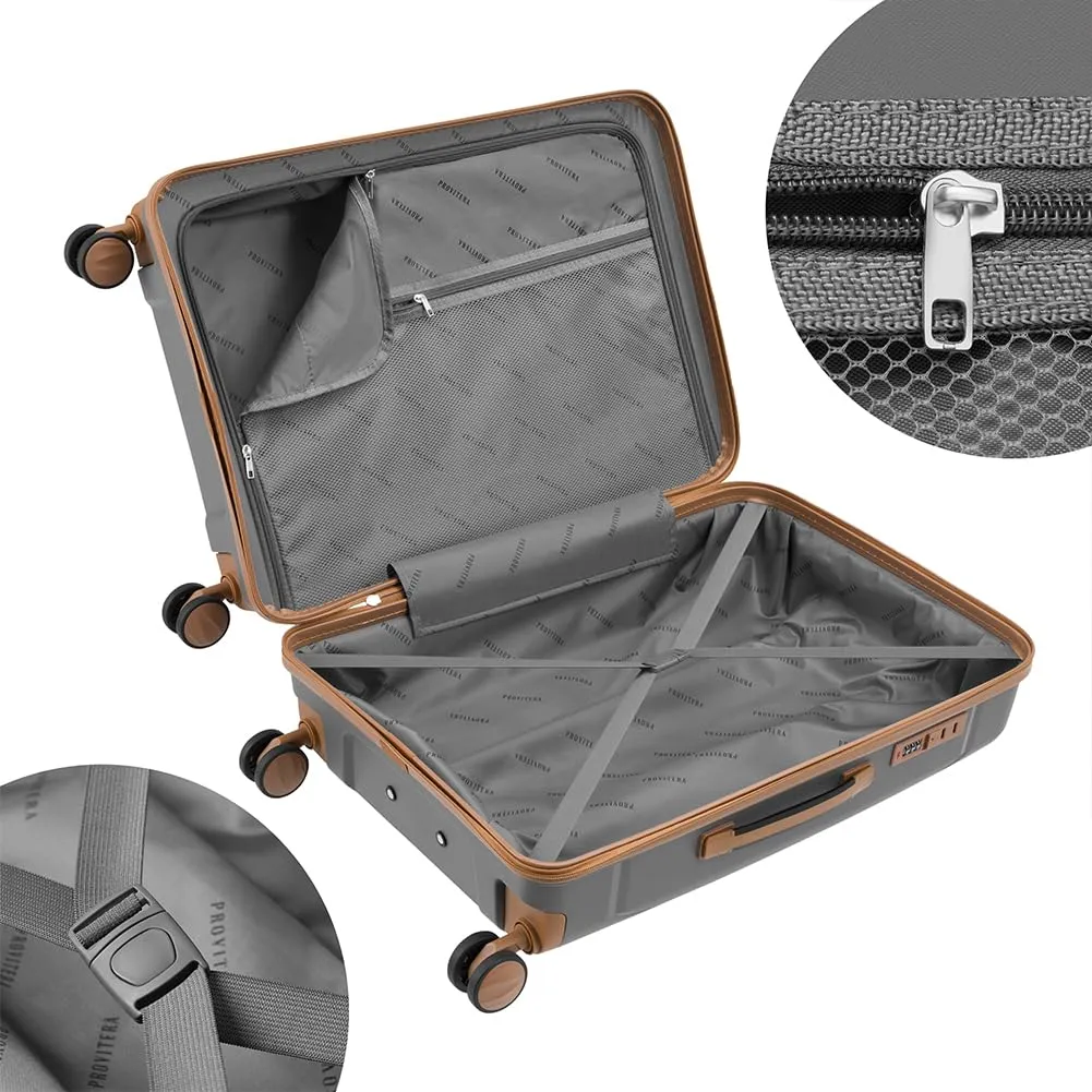 Provitera Easy Roll set 3 valigie rigide grigio 90+59+38L