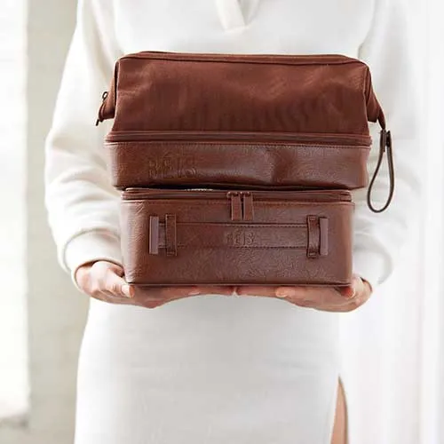 Beis The Cosmetic Case beauty case maple con specchio