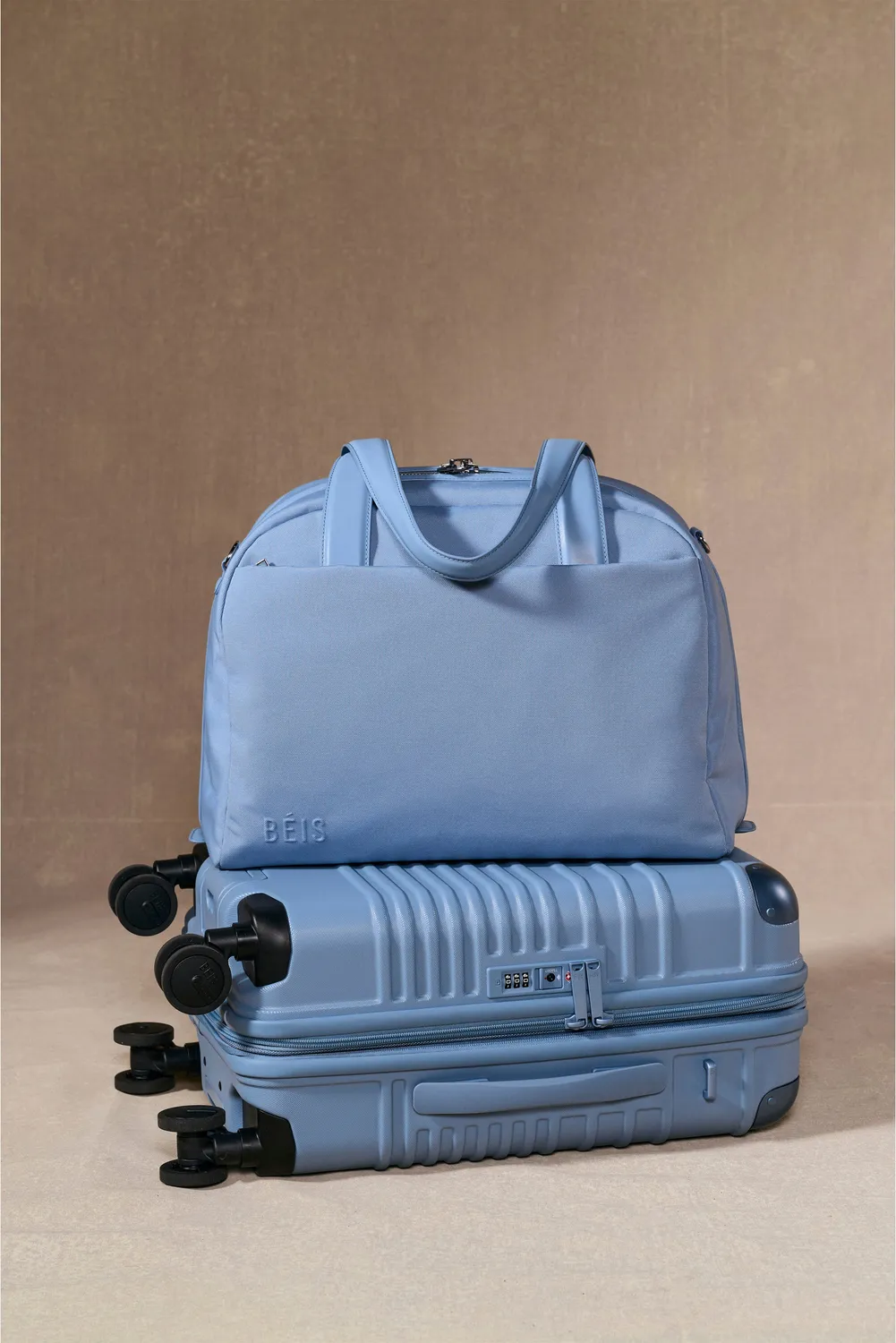 Beis The Duffle borsone viaggio Dusty Blue tasca laptop