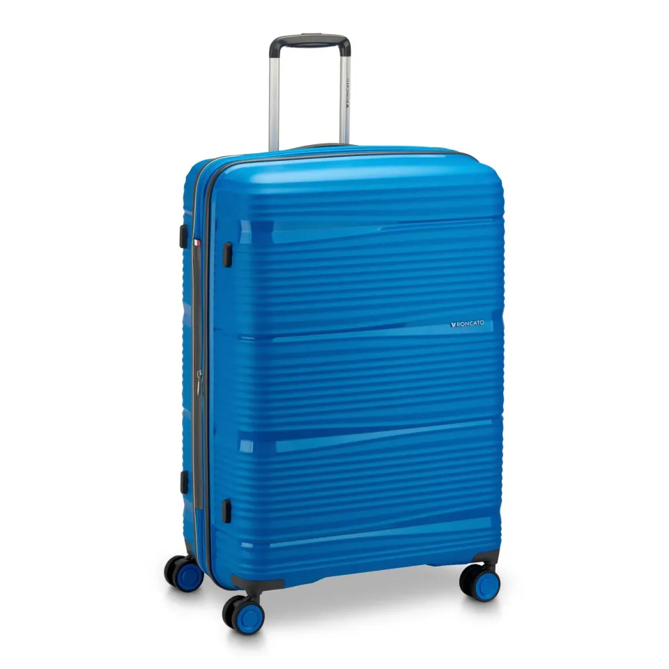 Roncato R-Lite Trolley Grande 75 cm Valigia Blu Cobalto Espandibile