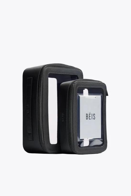 Beis In Flight set trousse nero trasparente