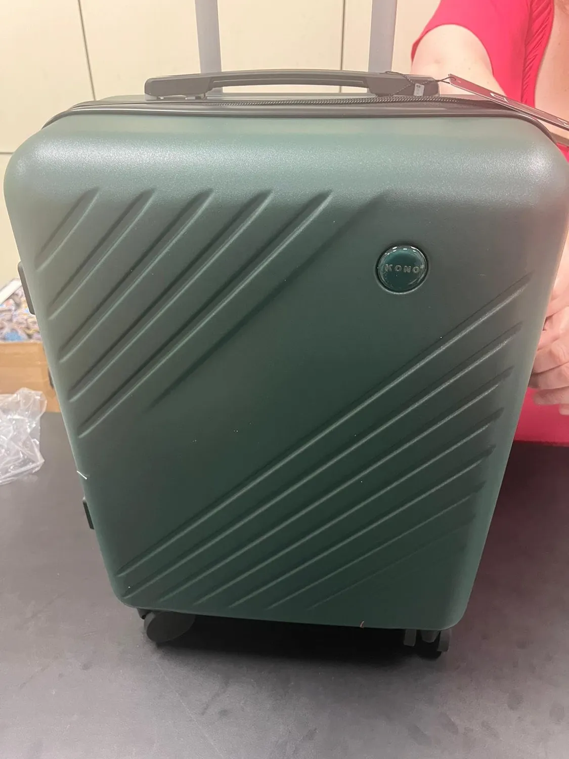 Kono Valigia Rigida 55x40x20 bagaglio a mano grigio 34L