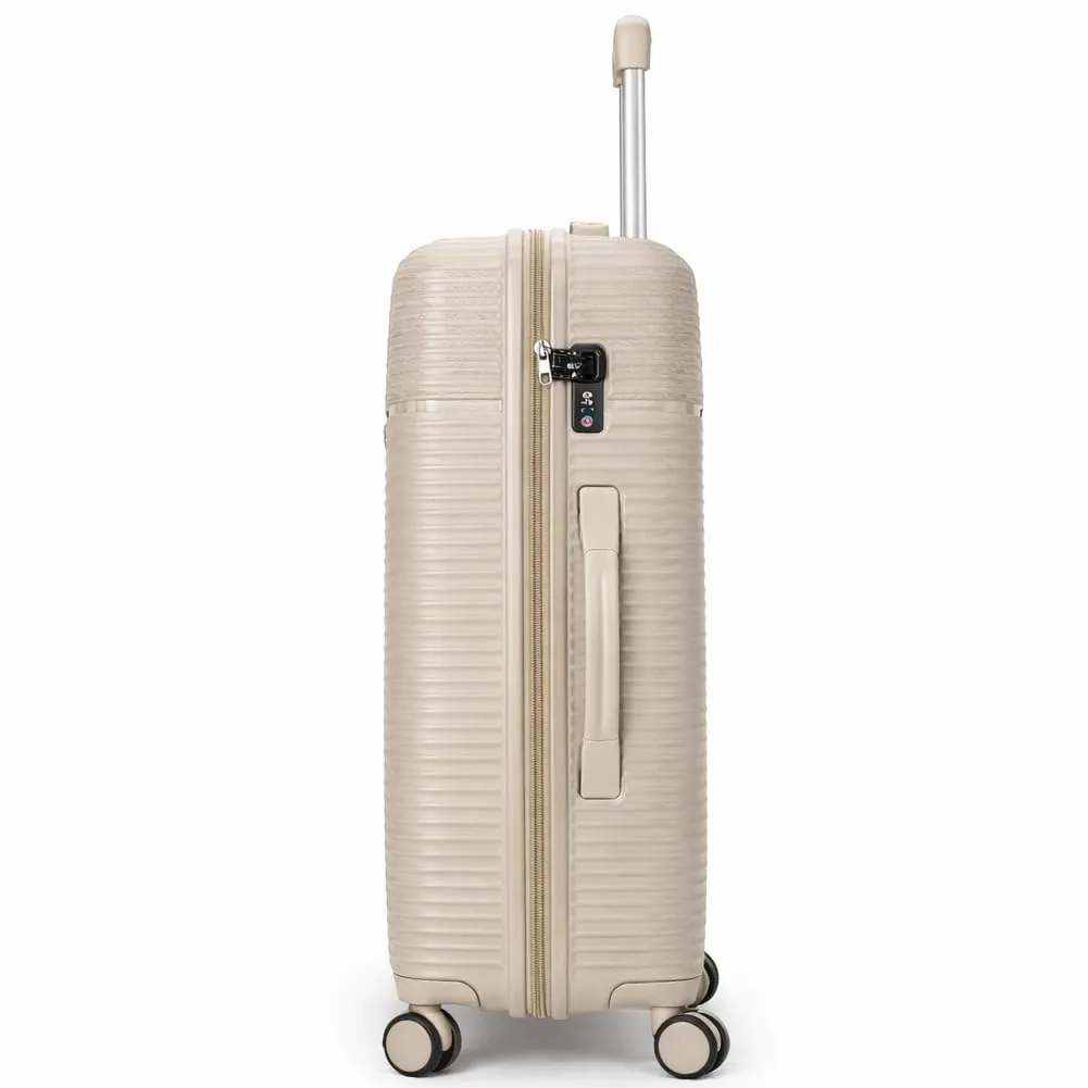 Provitera set 3+1 valigie rigide beige ABS bagaglio a mano