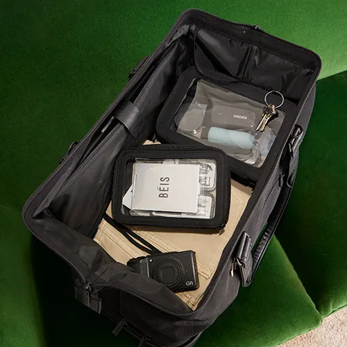 Beis In Flight set trousse nero trasparente