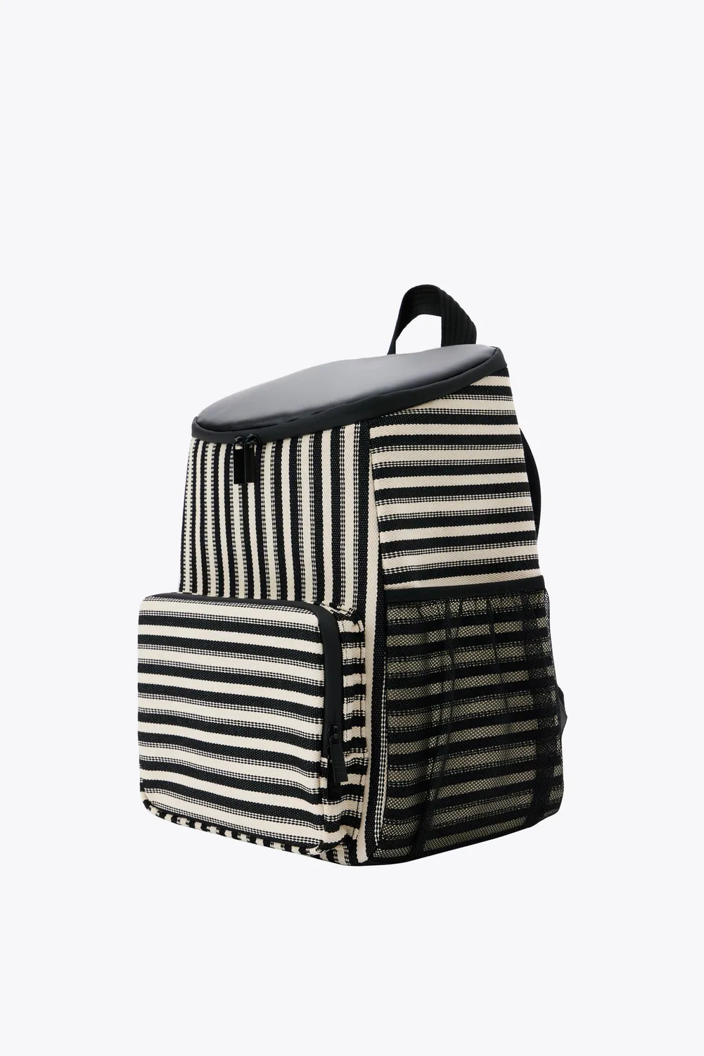 Beis Backpack Cooler borsa frigo zaino nera a righe