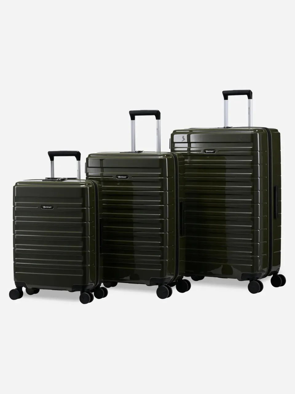 Eminent Voyager Set Espandibile set valigie verde scuro rigido