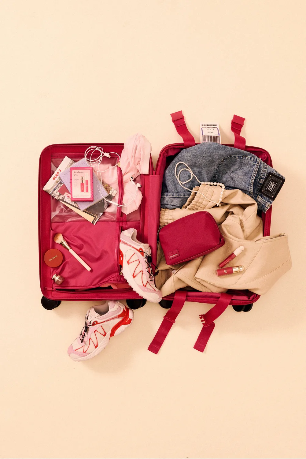 Beis Rare Carry-On Roller Limitless trolley rosa rigido
