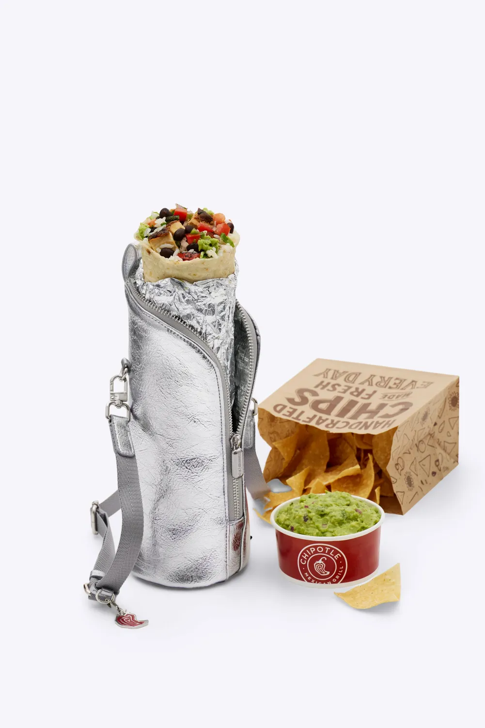 Beis Chipotle Burrito tracolla Foil argento termica