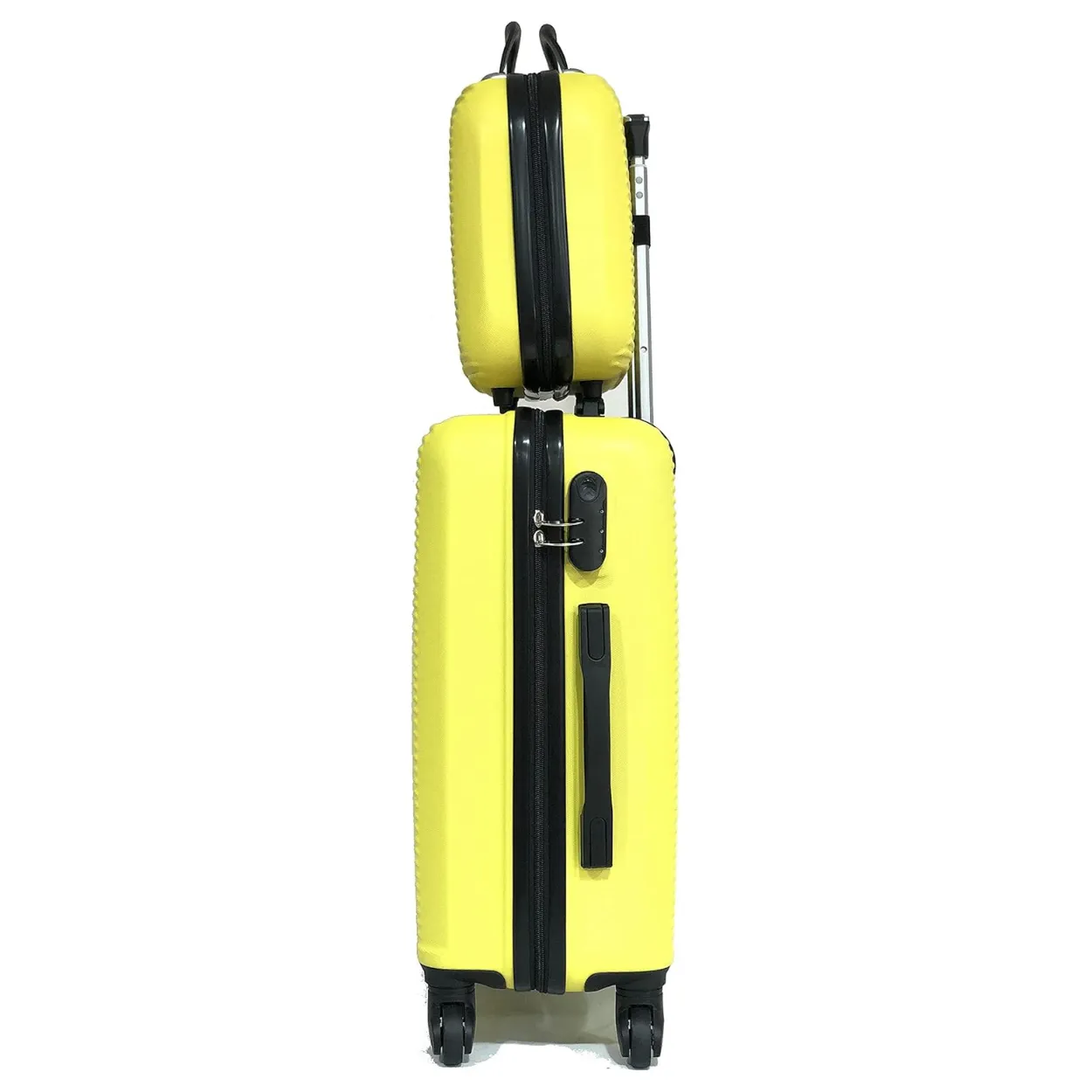 CELIMS Set 5 pezzi ABS valigie + beauty giallo famiglia