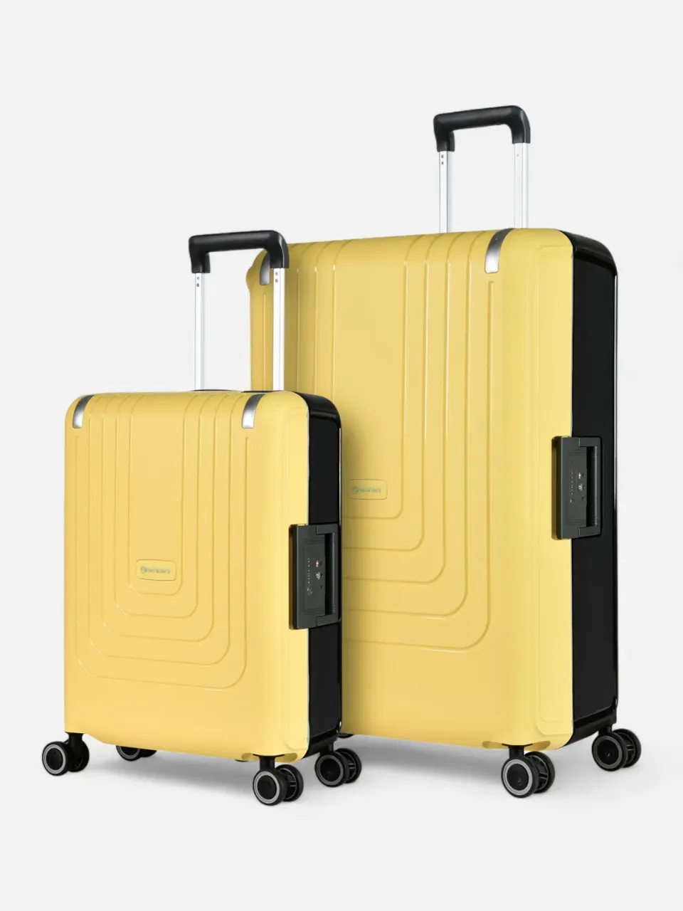 Eminent Vertica Set valigie nero giallo rigido