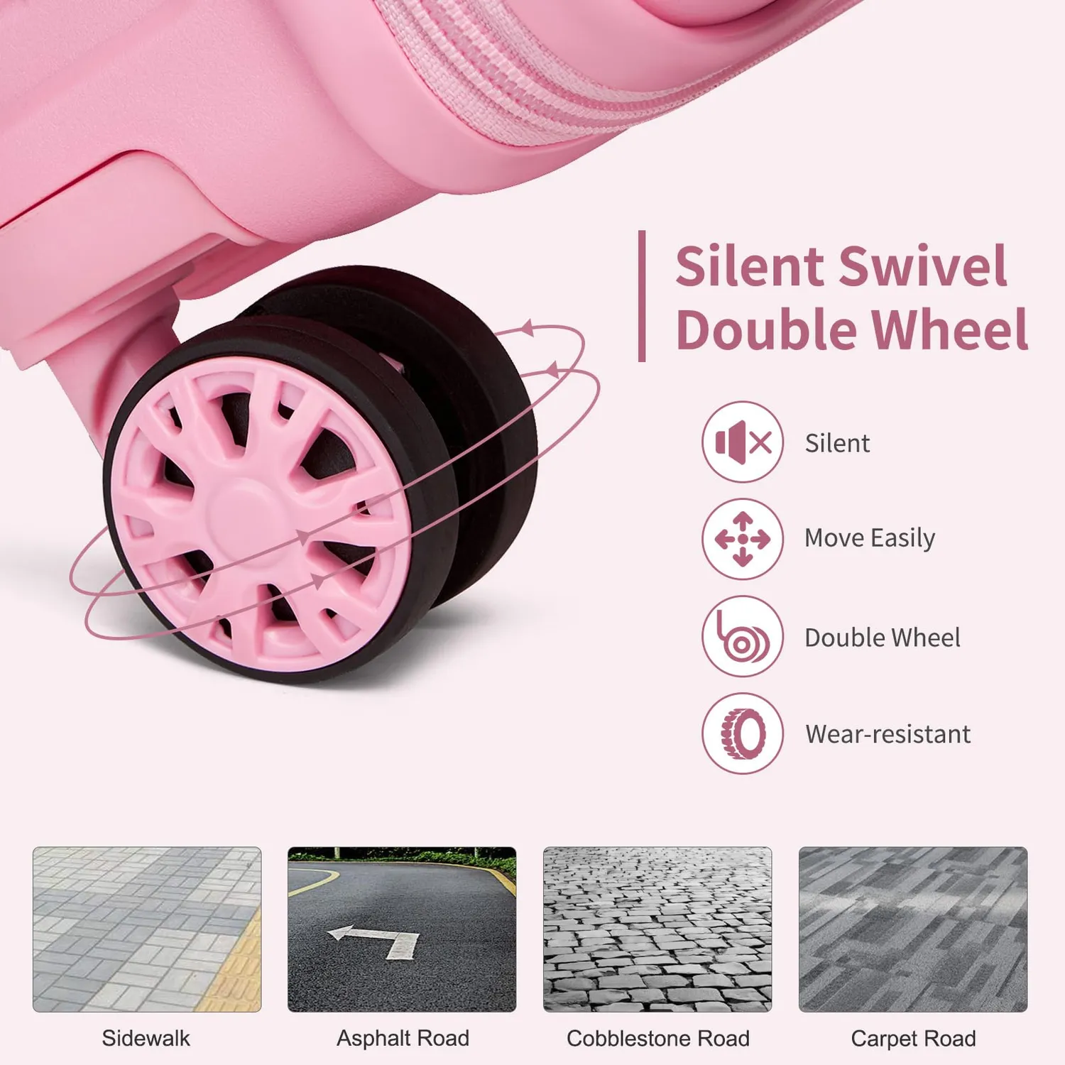 Kono Valigia Polipropilene 28" 76x49x30 rosa 100L YKK