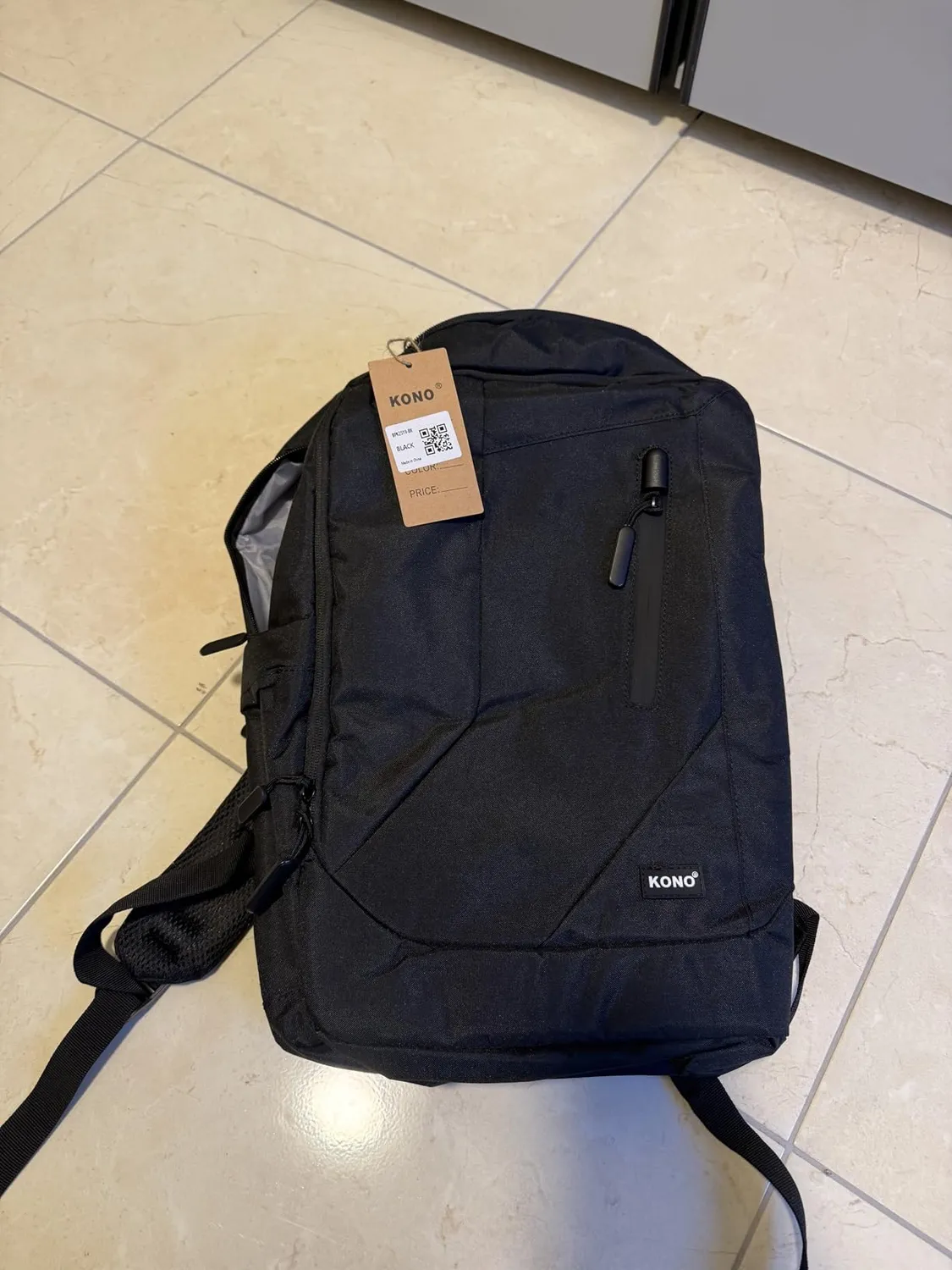 Kono zaino porta PC 15,6 pollici nero antifurto