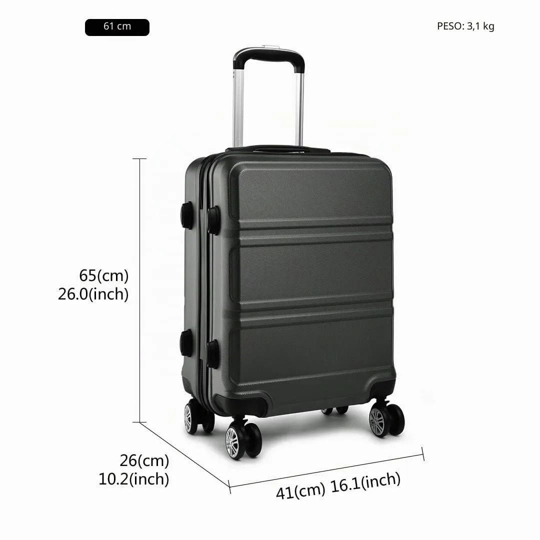 Kono 20 24 28 Set Valigie Rigide Grigio ABS