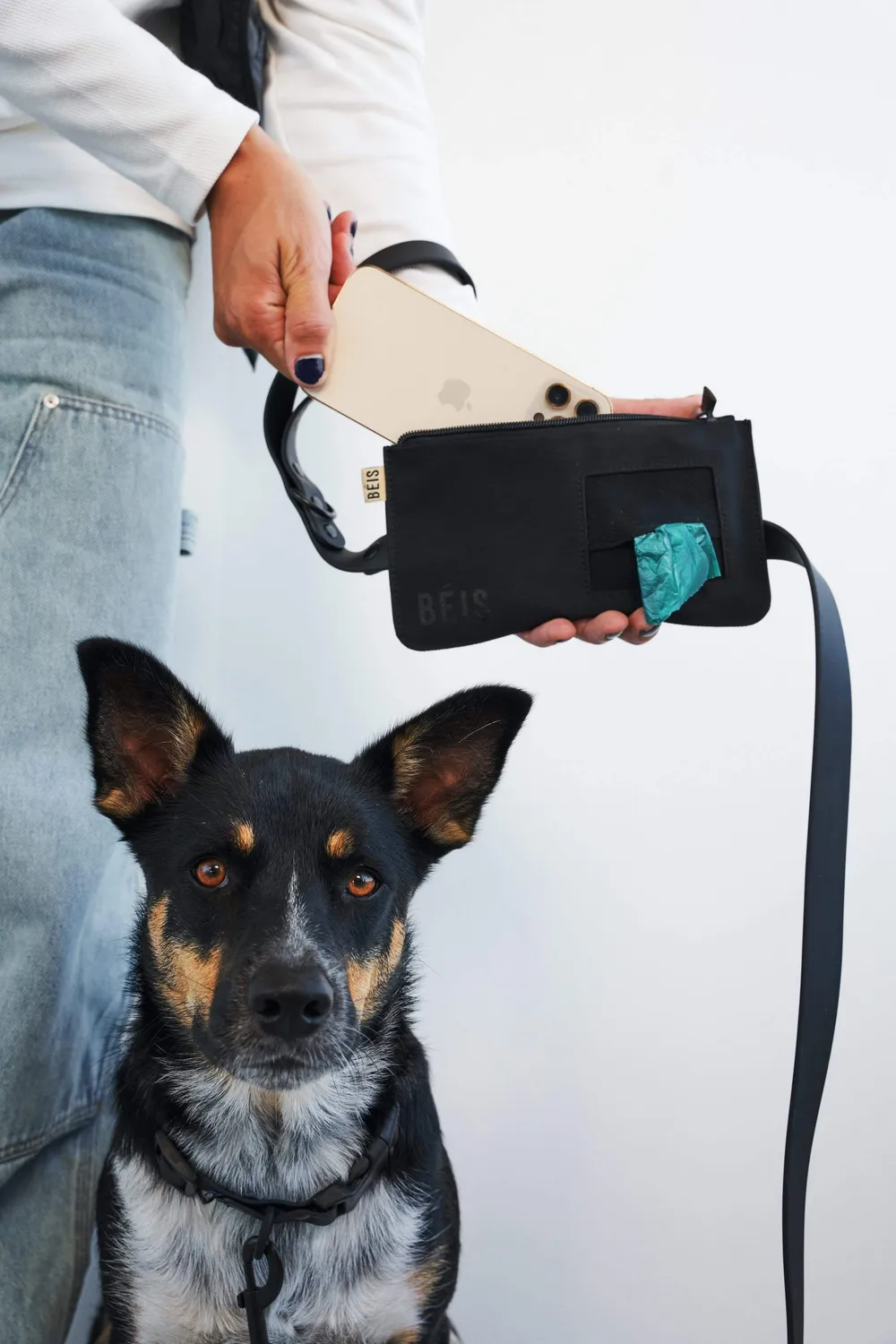 Beis The Pet Leash M/L guinzaglio con pochette