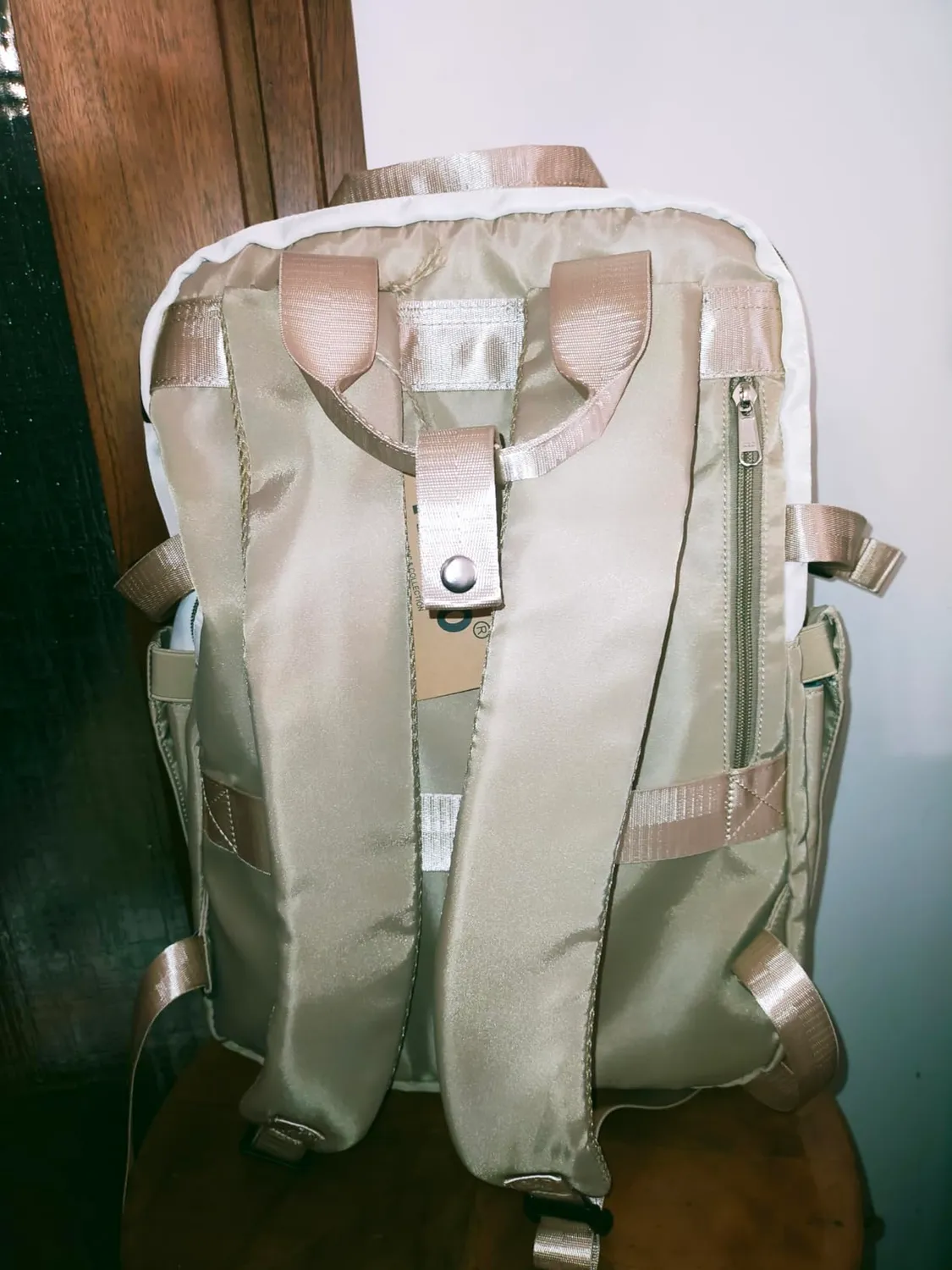 Kono 15,6 Pollici zaino porta PC beige/grigio impermeabile