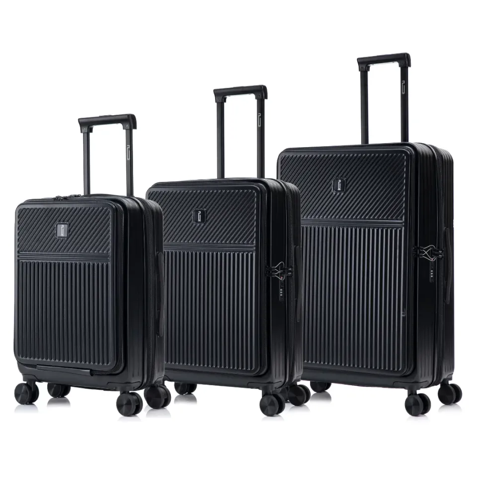 CELIMS Front Set 3 Valigie 75-65-56 Nero Espandibili