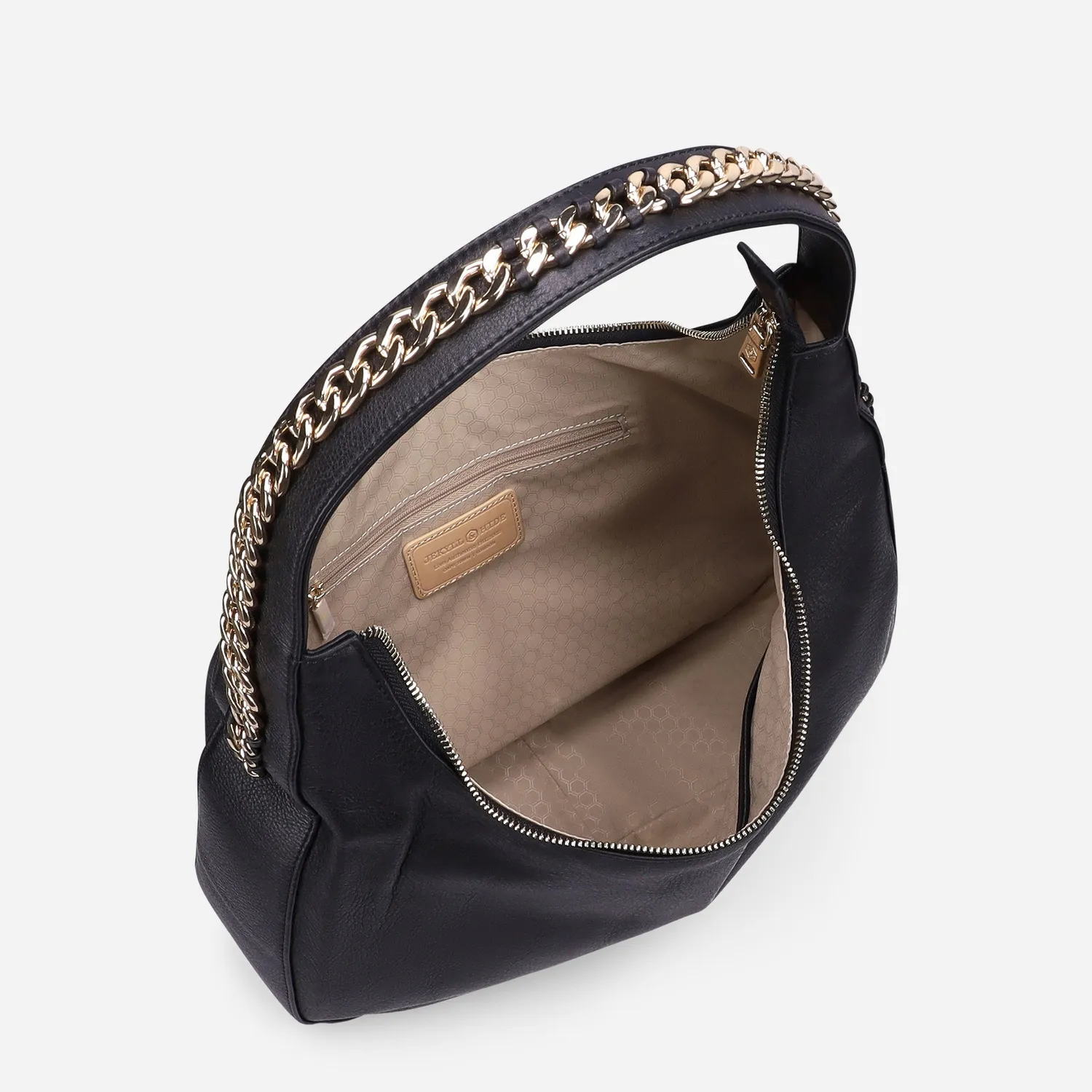 Jekyll & Hide Geneva Hobo Borsa Pelle da Spalla Nera