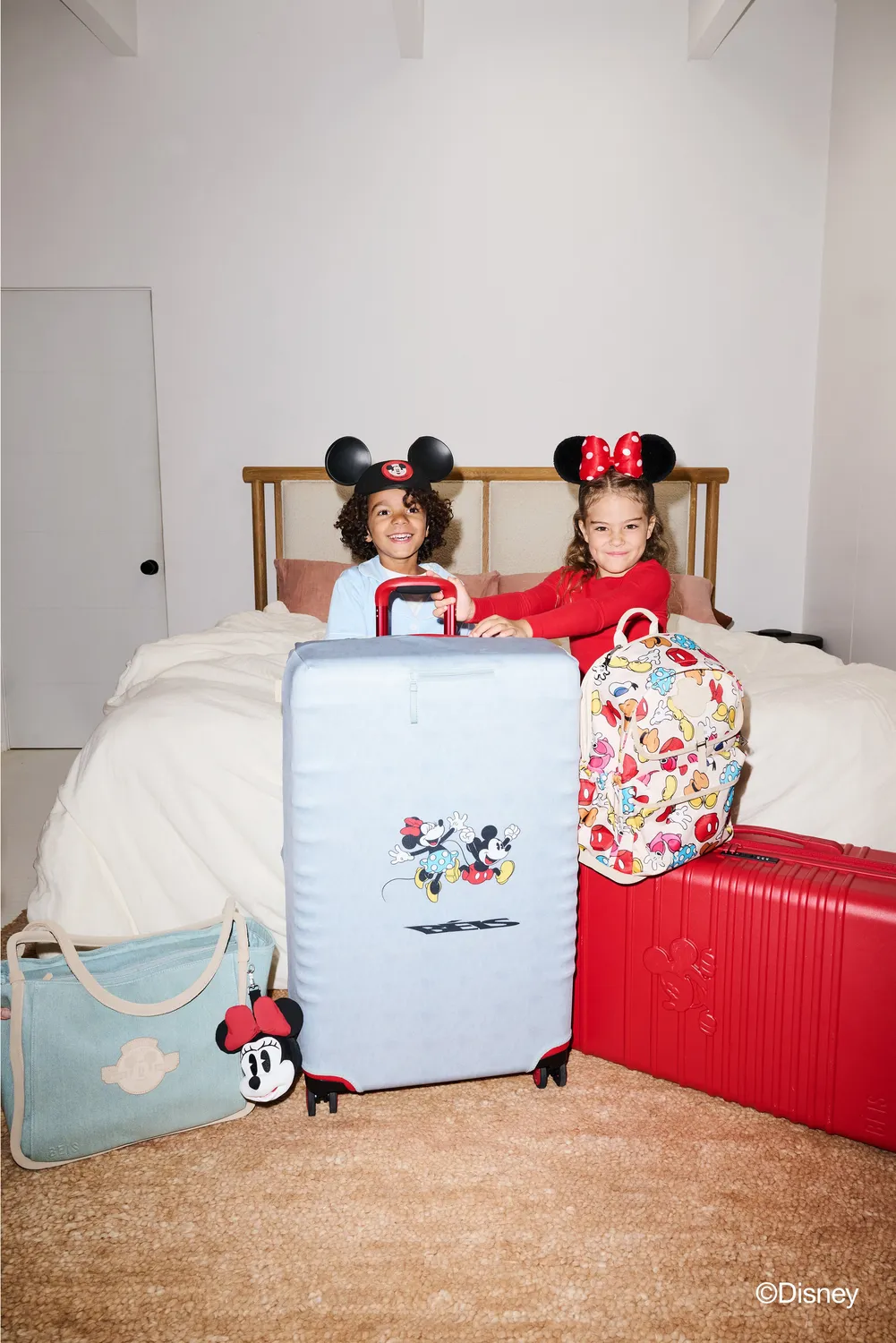 Beis Disney Large Check-In cover valigia Blue Jeans