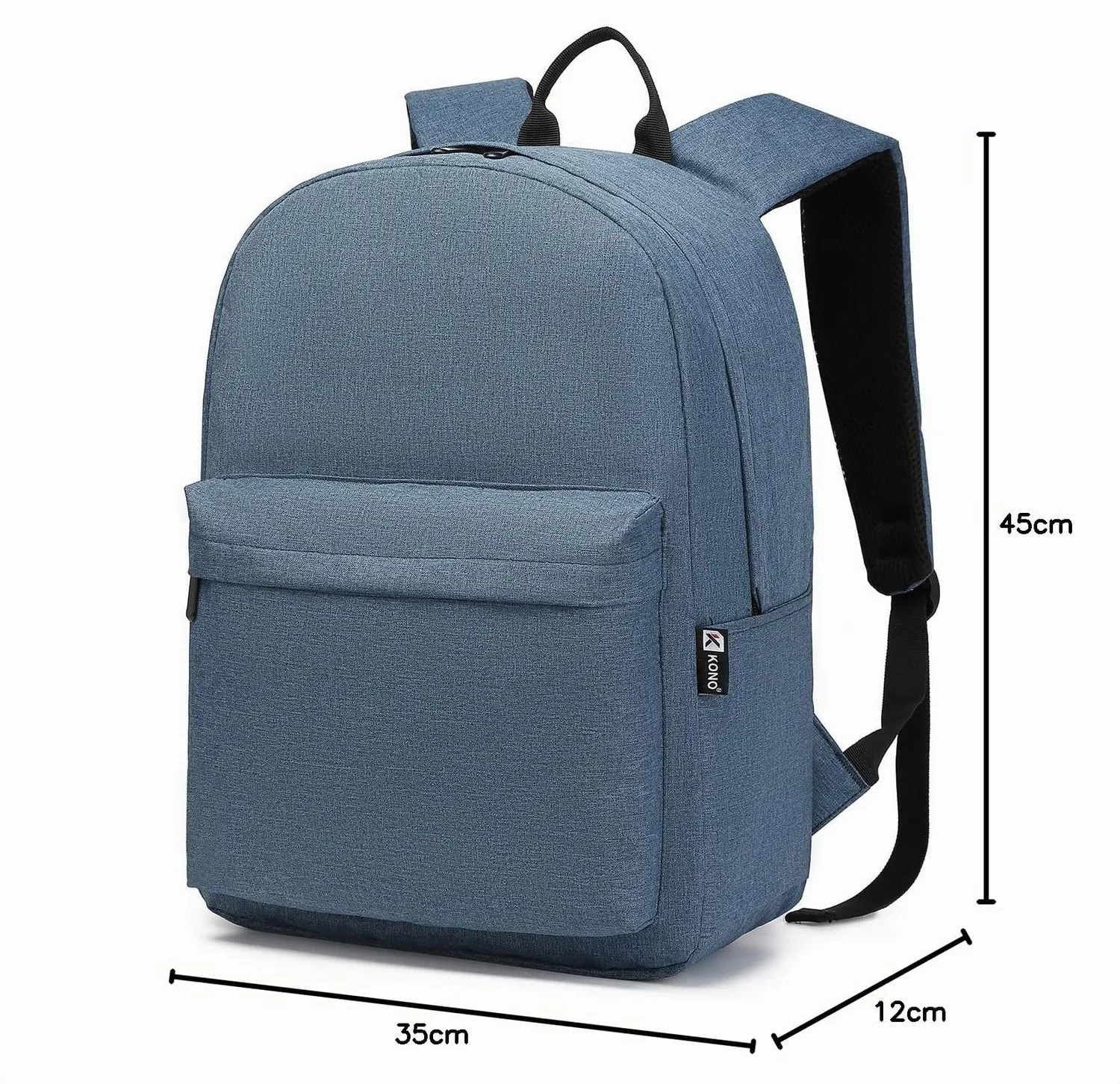 Kono zaino scuola leggero blu scuro 22L laptop 15,6"