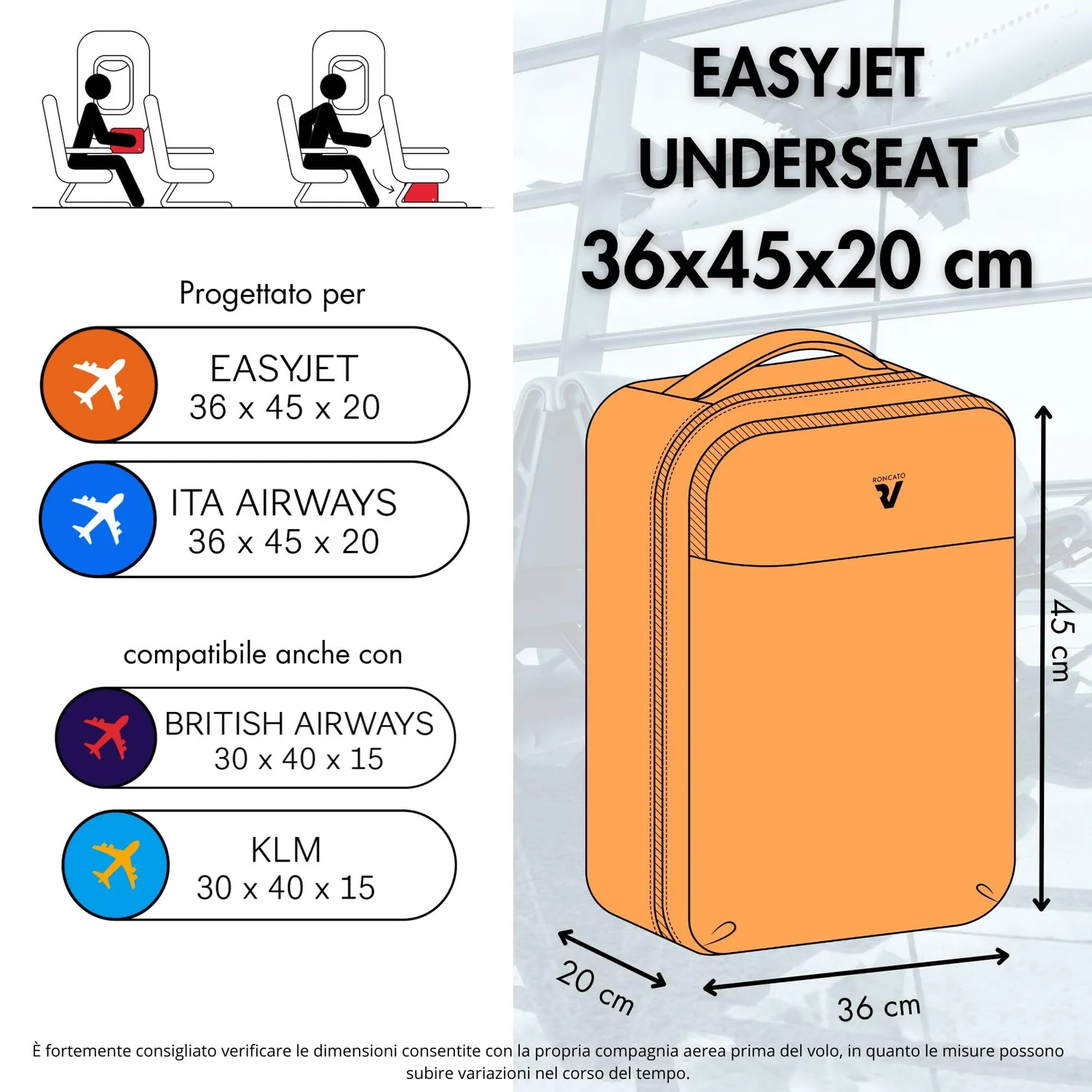 Roncato Metropolitan Zaino Viaggio 45x36x20 Nero 32,5 L