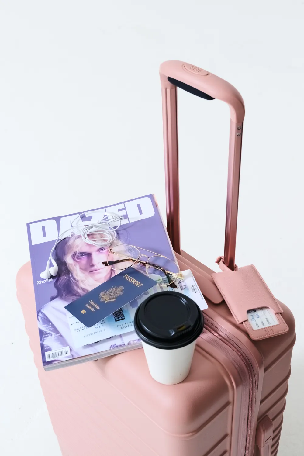 Beis The Luggage Tag etichetta bagaglio rosa atlas