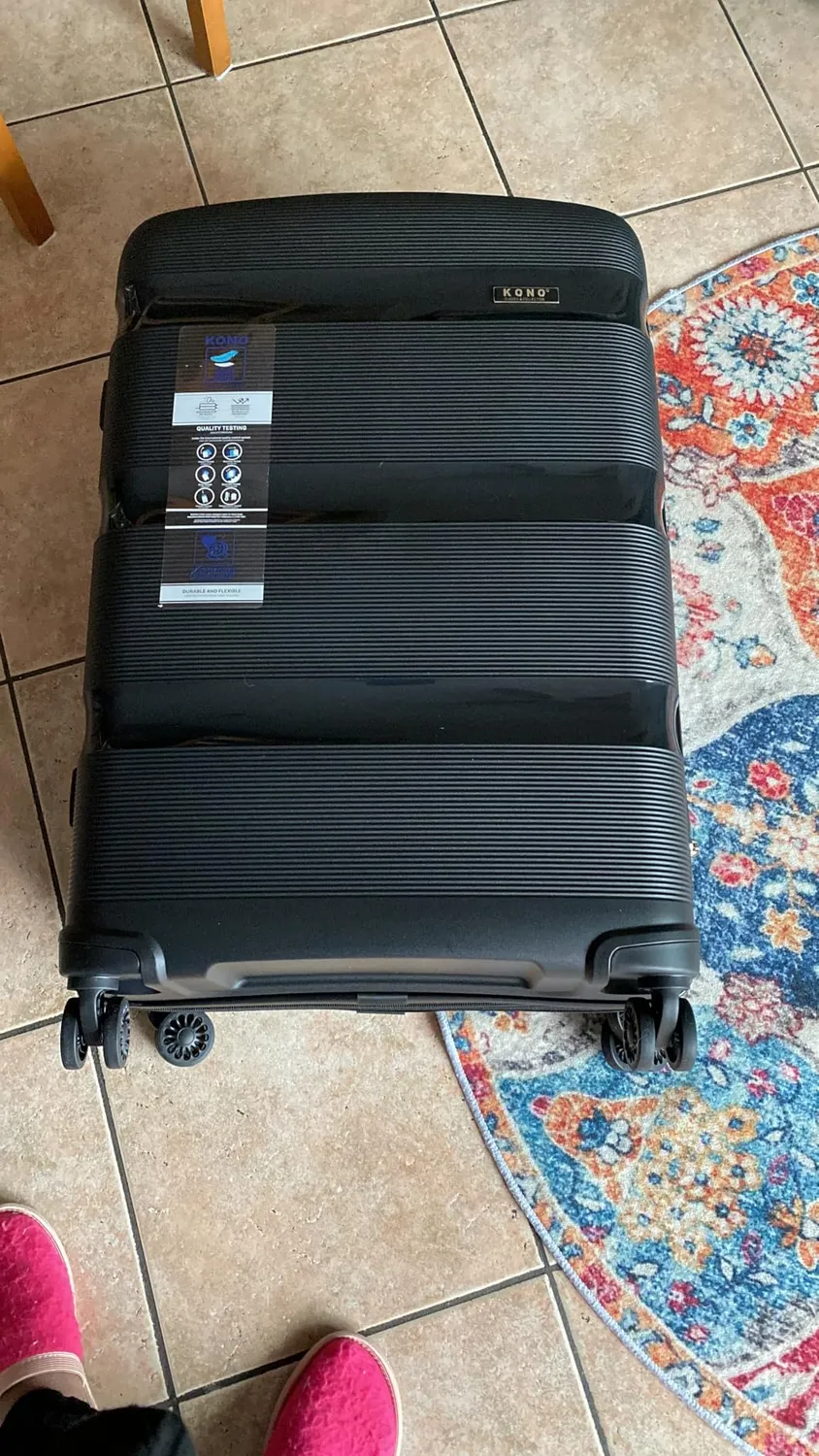 Kono Set 3 Valigie Trolley 55/65/76cm Turchese Rigide PP