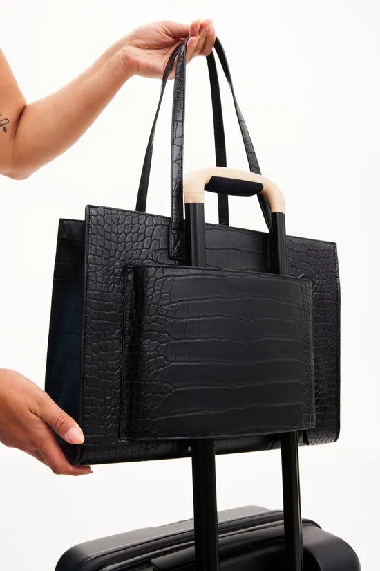 Beis Work Tote borsa tote nero cocco vegana