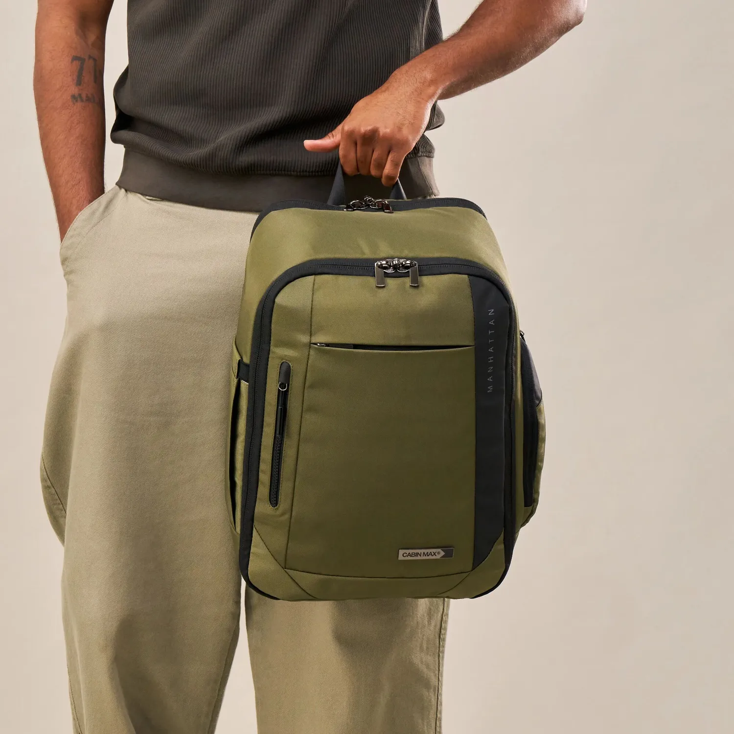 Cabin Max Manhattan Pro 24L zaino cabina 40x30x20 verde laptop