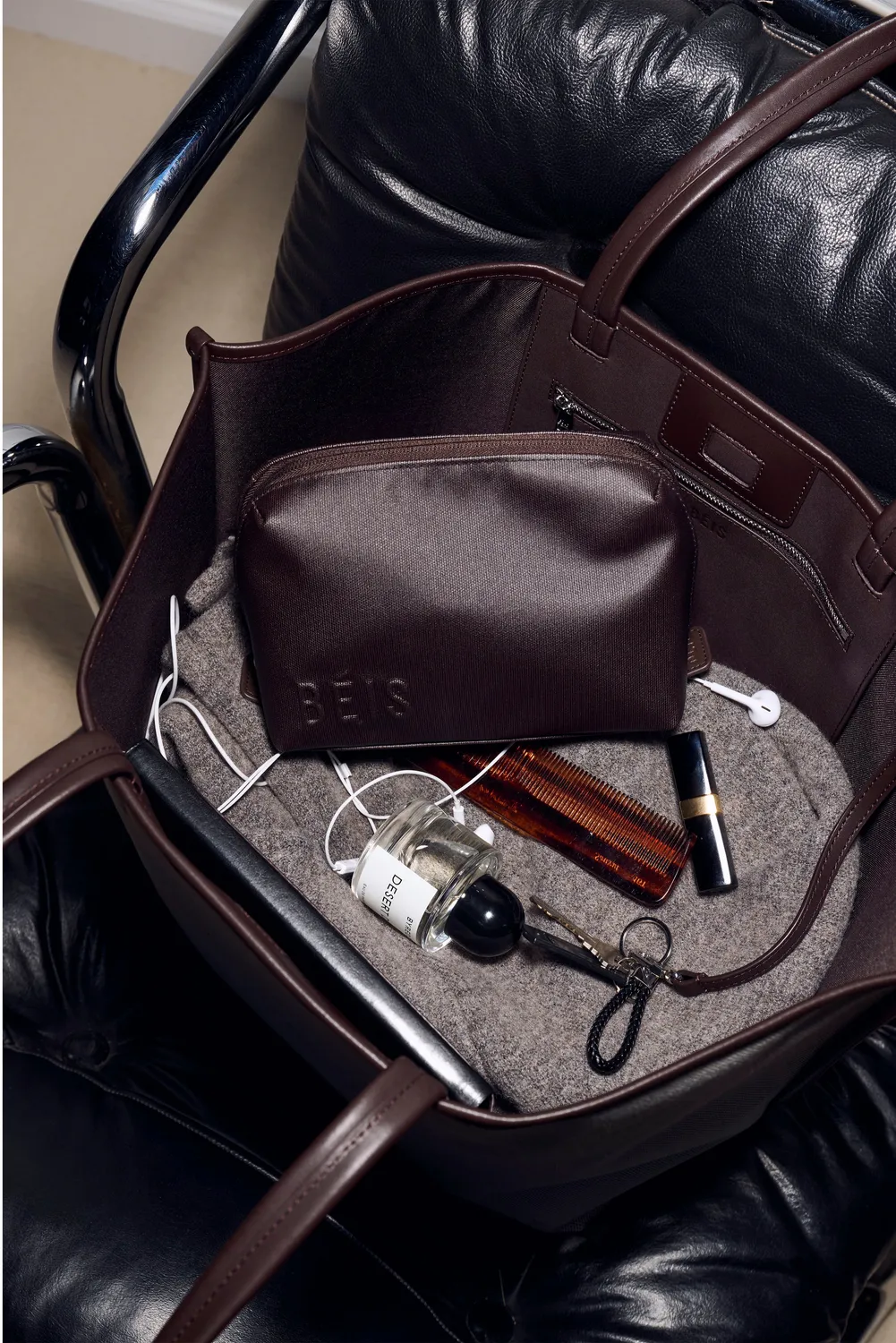 Beis The Small Cosmetic Pouch pochette trucco espresso