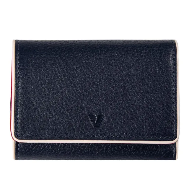 Roncato Madrid Portachiavi Pelle Navy Rosso RFID