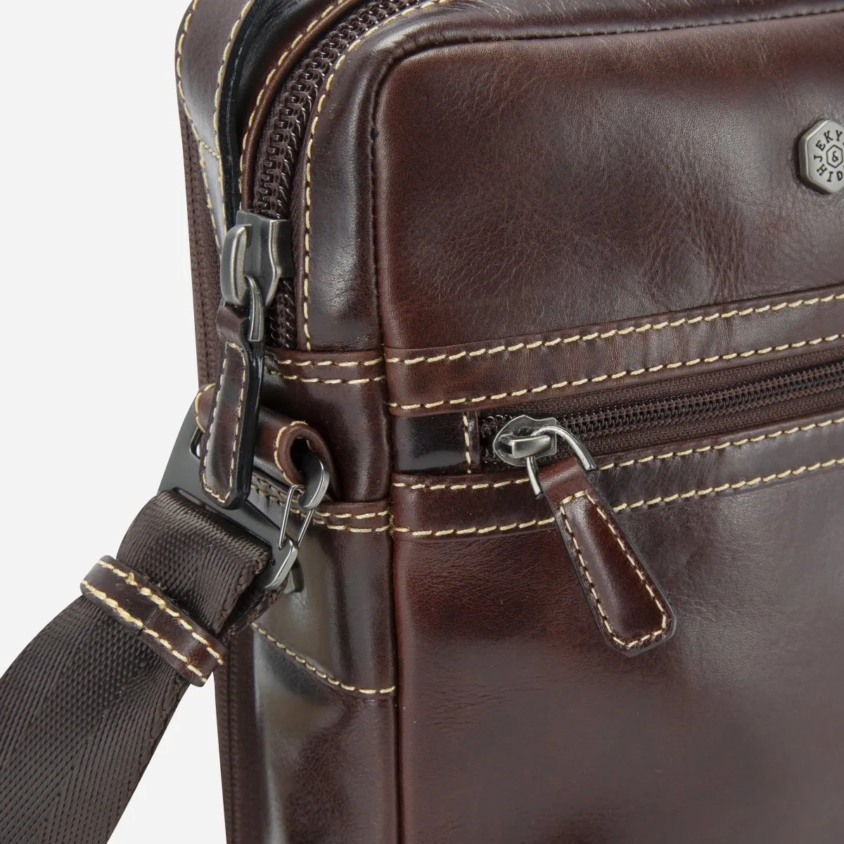 Jekyll Hide Oxford crossbody organiser pelle nero
