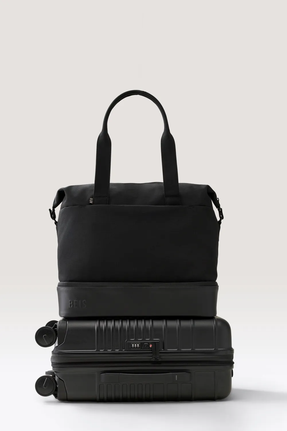 Beis The Starter Set weekender trolley nero