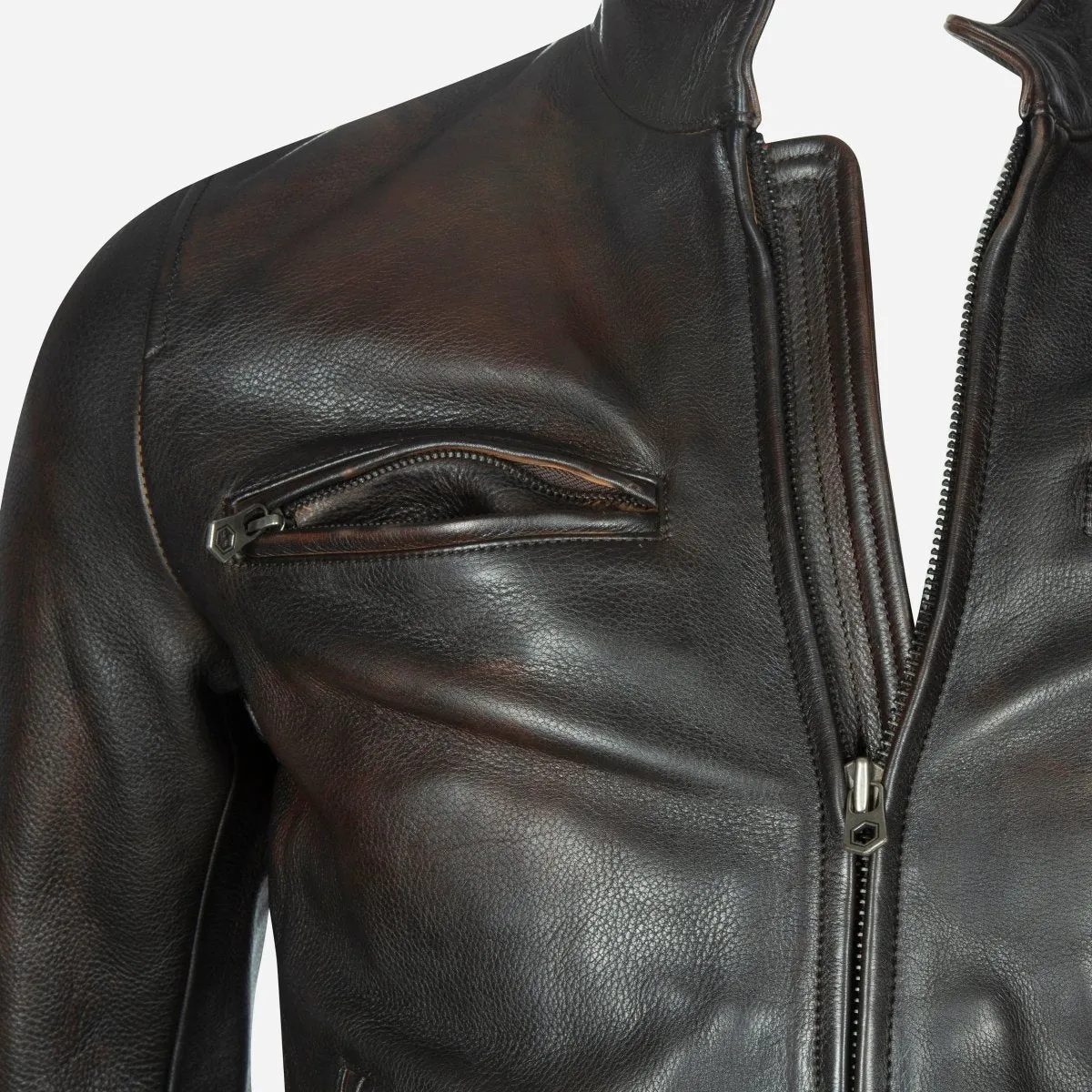 Jekyll & Hide Harley giacca pelle nera uomo