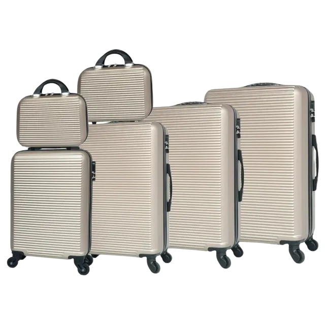 CELIMS Weekend set valigie ABS 6 pezzi con beauty