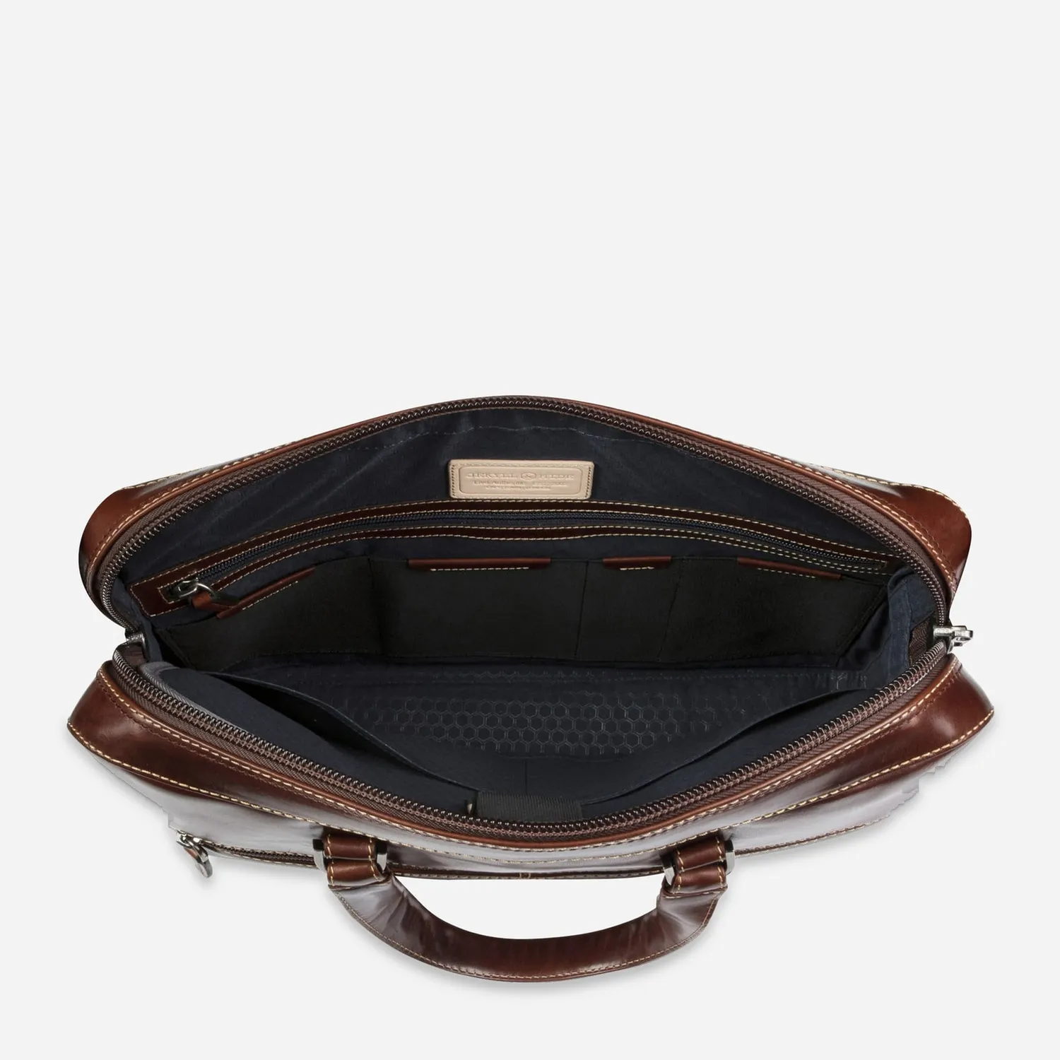 Jekyll & Hide Oxford Cartella Slim Mocha pelle 15" laptop