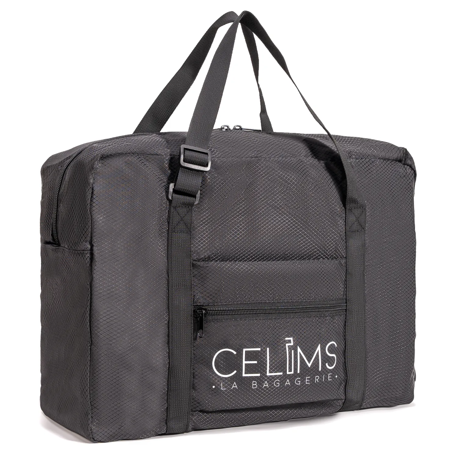 CELIMS borsa pieghevole 40x30x20 nero nylon ultraleggera