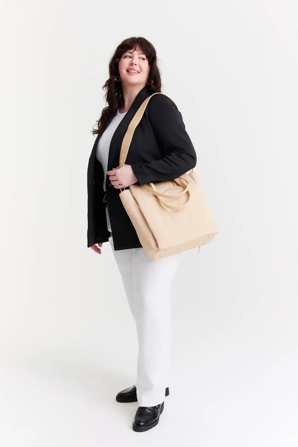 Beis Commuter Tote borsa beige nylon