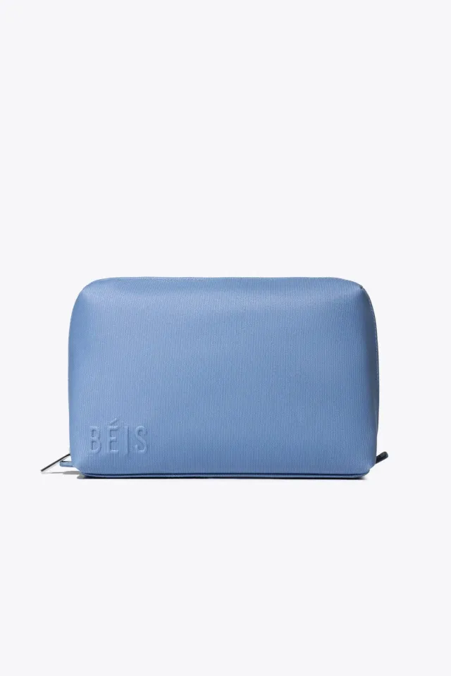 Beis Medium Cosmetic Pouch Pochette Blu Polvere
